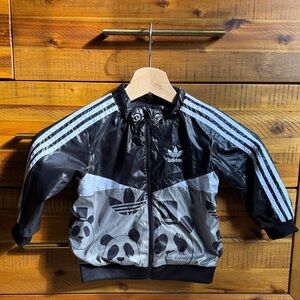 Mini Rodini X Adidas Kids' Black and Gray Panda Jacket